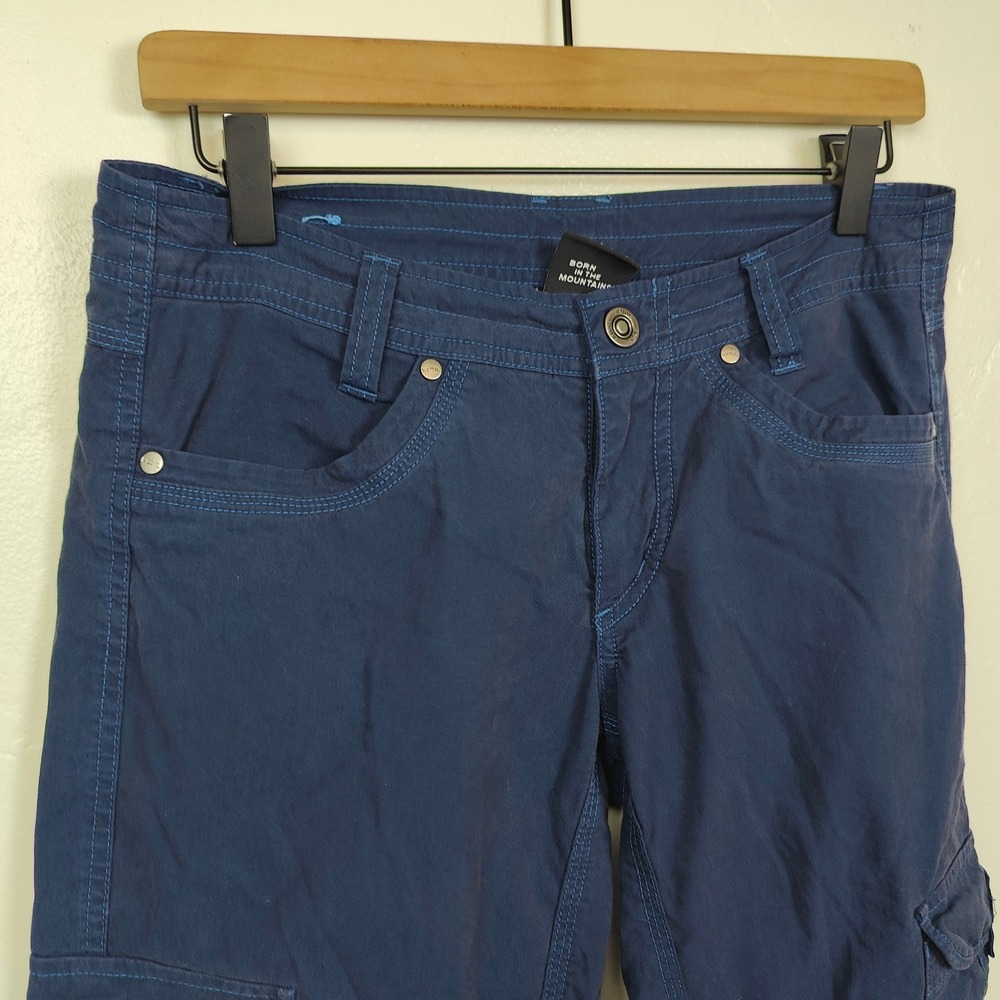 Kuhl Cargo Pants Womens 4 Regular Blue Vintage Patina Dye Gorpcore Hiking - Picture 3 of 12